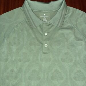 Fabletics Training Day Polo Shirt Men's Size Large Green Golf  Performance NWOT